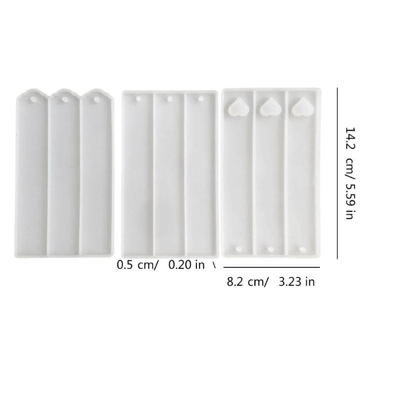 Набор из 3 силиконовых форм для закладок, силиконовые формы для поделок, прямоугольные формы, формы для изготовления ювелирных изделий, формы для изготовления ювелирных изделий