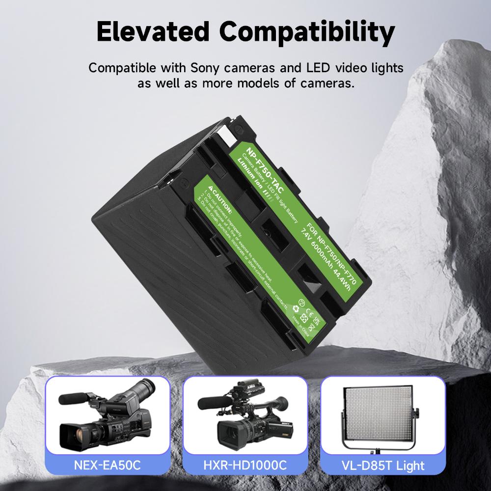 PALO 7.4V 6000mAH NP-F750 Lithium Ion Battery+USB Rechargeable Camera Battery For Sony Camera CCCD-TR1 CCD-TR215 CCD-TR67 CCCD-TRV90