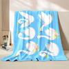 Warm and Comfortable Swan Soft Blanket Sofa Bed Cover Four Season Soft Fluffy Quilt Blanket Flannel Throw for Outdoor LeisureNap