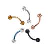 Barbell For Earrings Stainless Steel Piercing Jewelry Fake Lip Stud Eyebrow Stud Ball Nose Ring