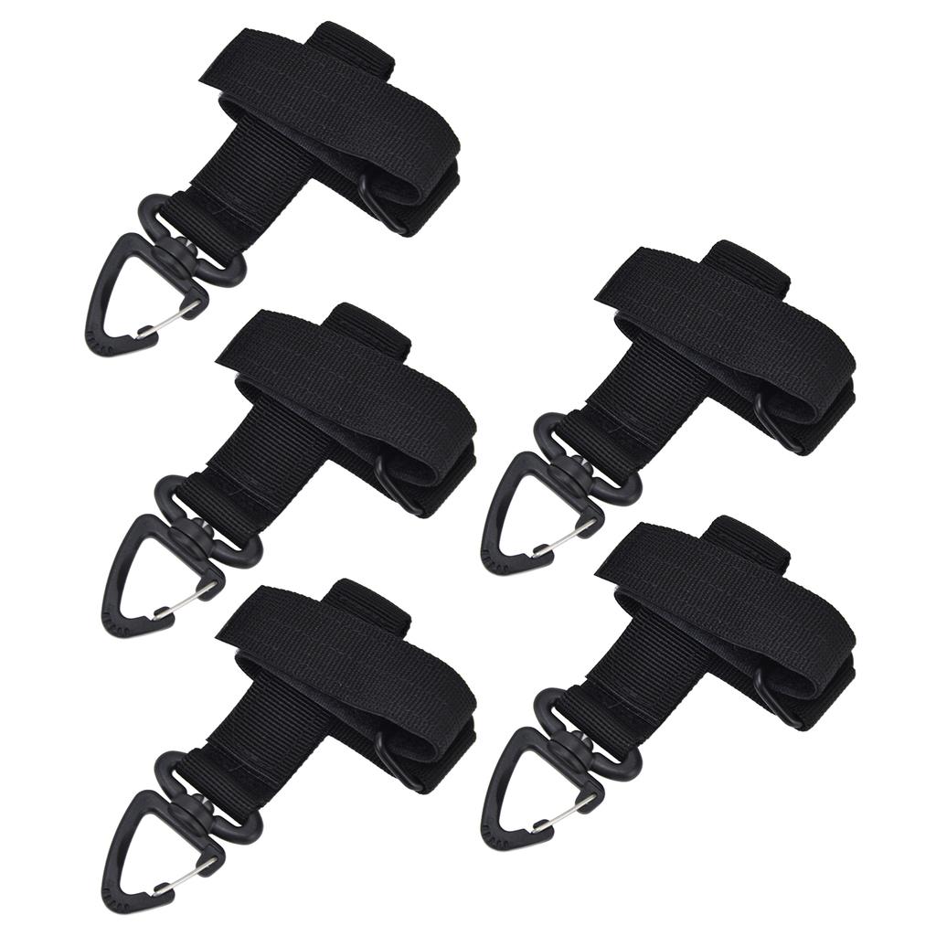 5 шт./компл. Многоцелевая пряжка для подвешивания перчаток, регулируемый нейлоновый крючок для перчаток, безопасный зажим, черный