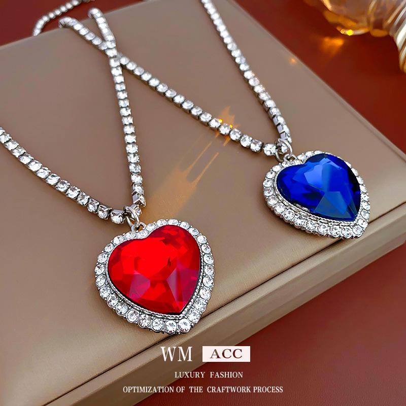 Подвеска-капля в форме сердца, чокер со стразами - Элегантное женское ожерелье