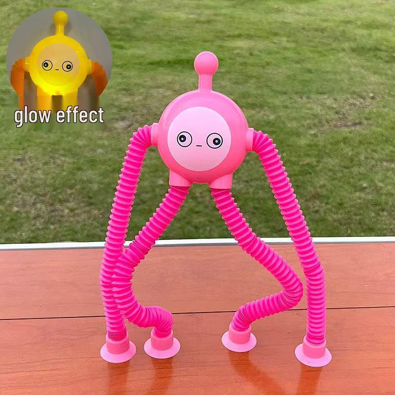 Extendable Luminous Giraffe Robot Toy - Creative Educational Cartoon for Kids