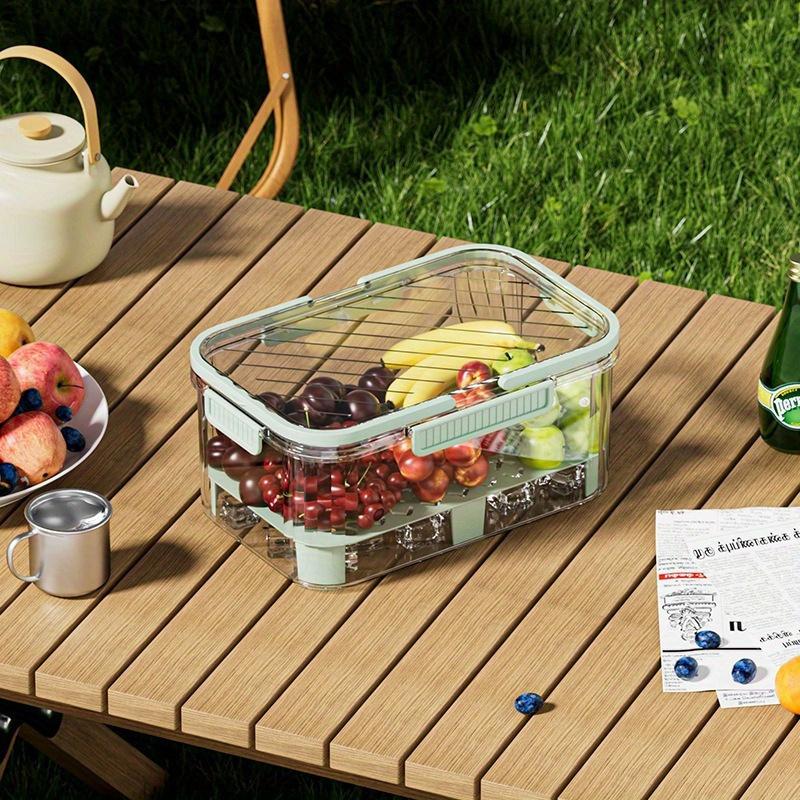 Handheld Portable Fresh-keeping Box, Outdoor Camping, Spring Outing, Picnic, Fruit Bento Box, Refrigerator, Refrigerated Sealed Box