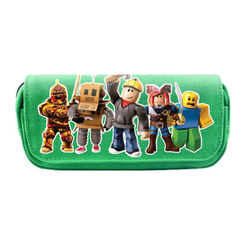 Виртуальный мир игры Roblox, периферийный пенал, пенал, рюкзак, холст, студенческий пенал большой емкости