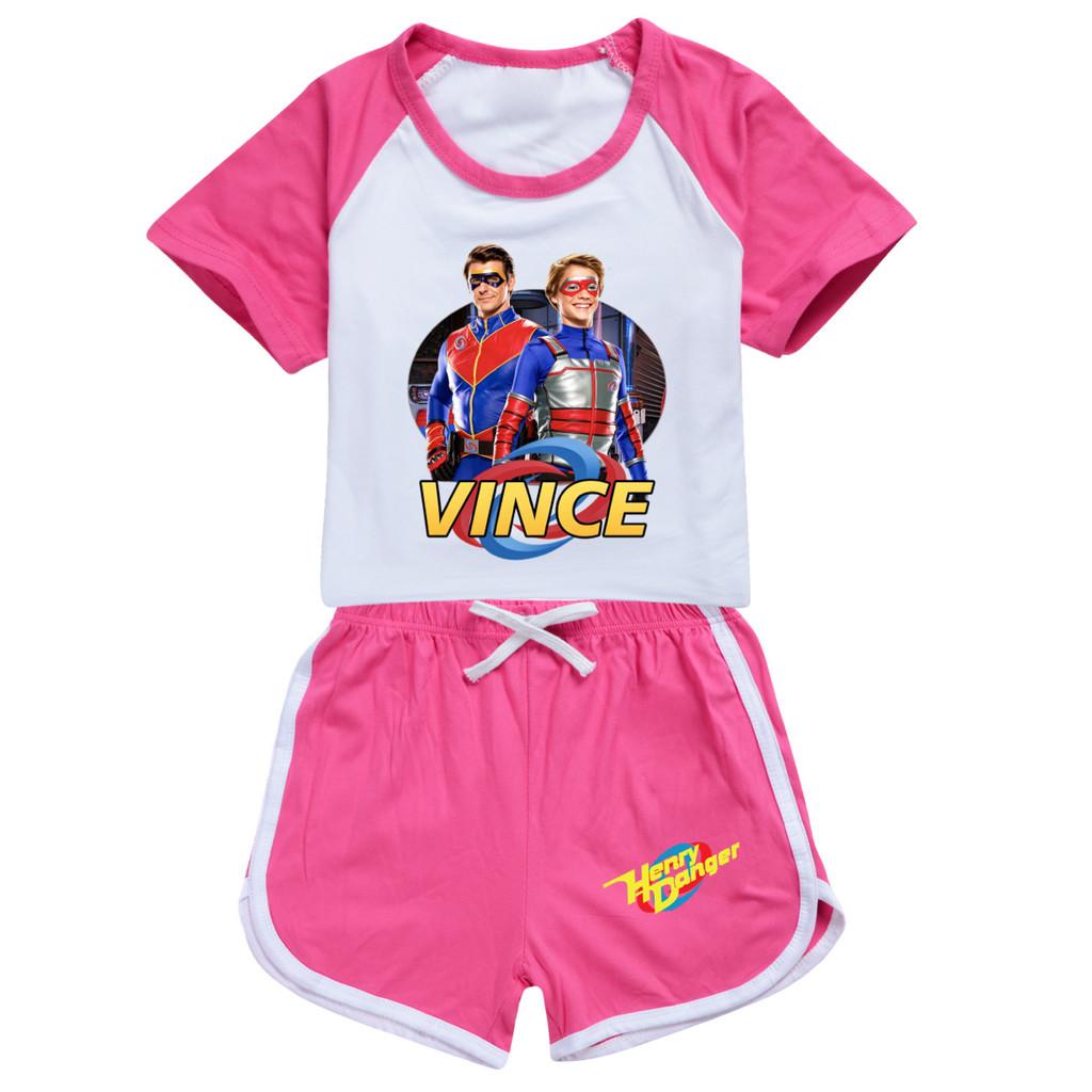 5905 Kids Boys Girls henry danger T-shirt Shorts Tracksuit