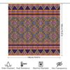 Vibrant Bohemian Shower Curtain With Geometric Patterns For Bathroom Decor Purple Pink Blue Yellow Orange Floral Design Bath Rug