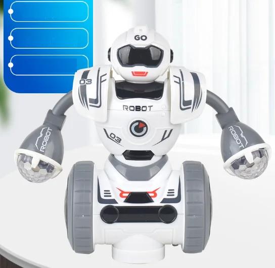 Маленький Живой Робот Подарок: Детская электрическая качающаяся игрушка с музыкой и светом