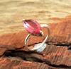 Silver Ring, Pink Topaz Ring, Handmade Jewelry, Statement Ring, 925 Sterling Silver