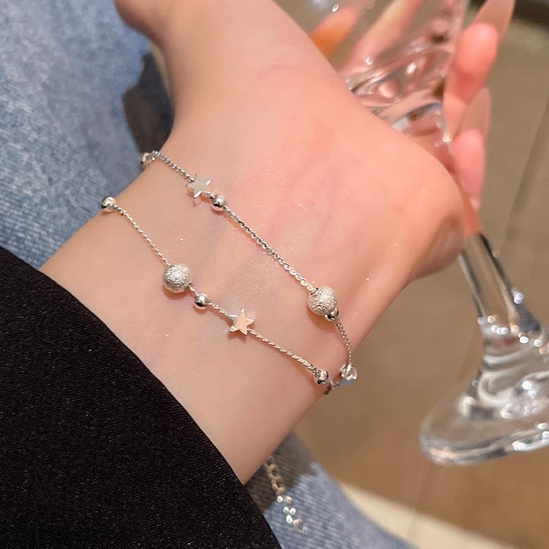 Elegant Starry Sky Double-Layer Bracelet: Versatile & Stylish Hand Jewelry for Women