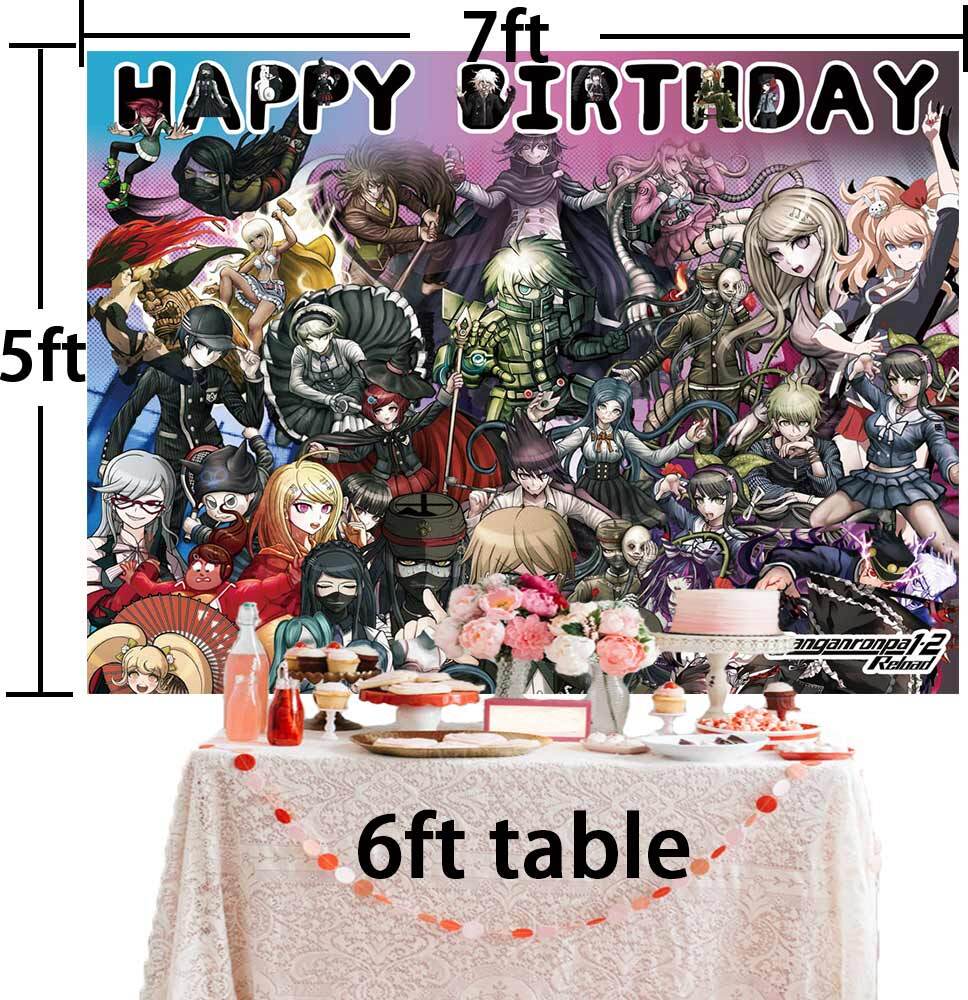 218. Danganronpa Party Decor Party Supplies Backdrop Banner Background Vinyl 7x5ft