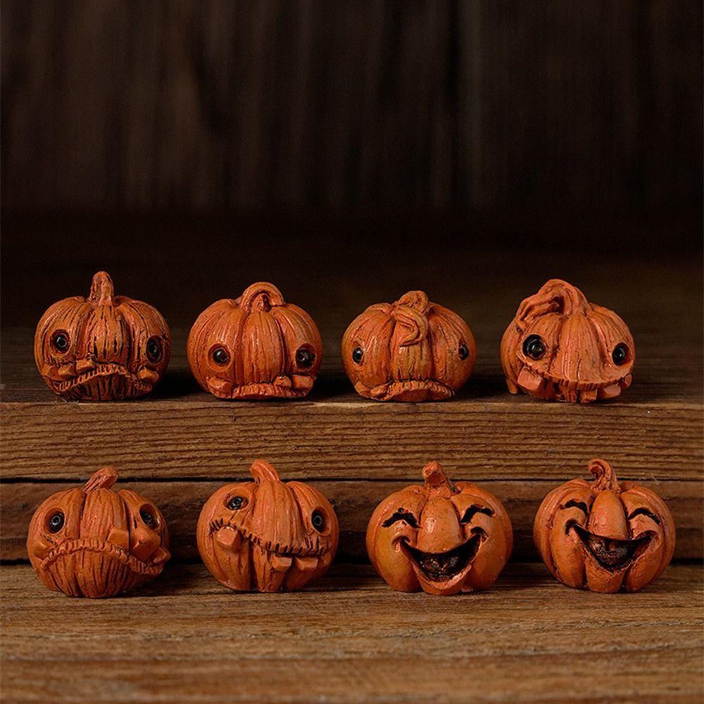 16Pcs Resin Miniature Halloween Decor Creative Mini Halloween Ornaments Home Decoration