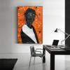 Черный человек, холст, картина, африканское искусство, портрет, граффити, постеры, принт, абстрактная фигура, настенные панно для гостиной, домашний декор