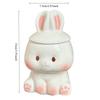 Cartoon Rabbit Shaped Ceramic Mug with Lid Coffee Milk Cup Cute Couple Breakfast Cup Household Drinkware Valentine's Day Gift
