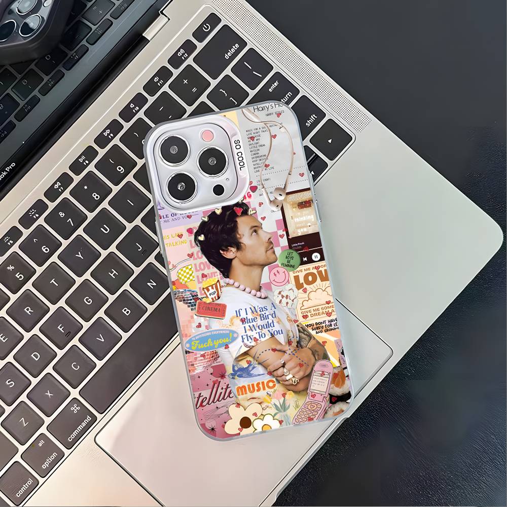 H-HaRRy Music Styles Phone Case For iPhone 17,16,15,14,13,12,11,Pro,XS,Max,Plus,Mini,SE4,E White Matte Shockproof Cover