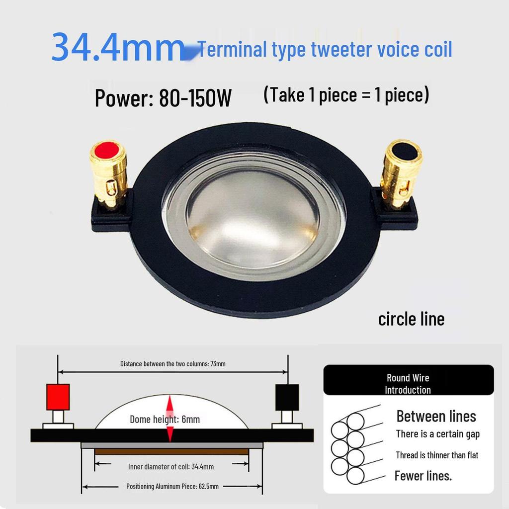 Ремонтные детали для диафрагмы высокочастотного динамика: 25-75 Жила Круглая Плоская Проволока