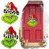 Знак приветствия, забавный знак Grinch_Welcome, венки для входной двери, деревянная подвесная табличка, декор крыльца, подвеска-гирлянда на стену