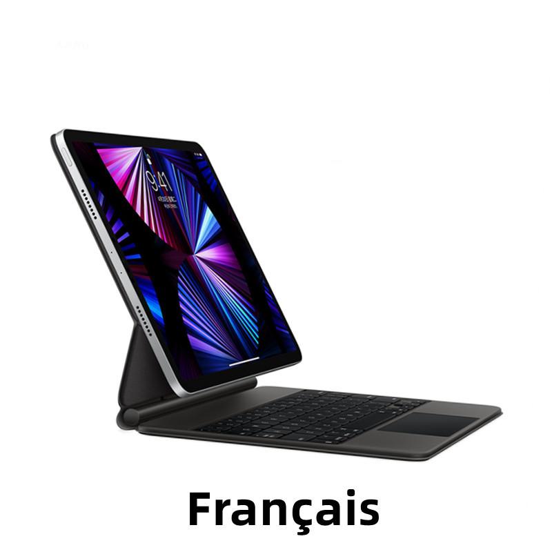 AJIUYU Магическая клавиатура для iPad Pro 11 дюймов 12,9" - Air 5 4 10-го 10,9" Smart Cover Магнитная Португальский Испанский Арабский