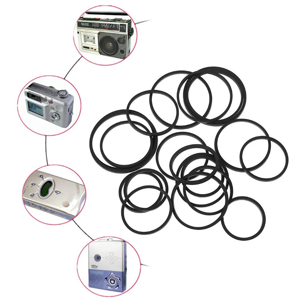 50 шт. Универсальный резиновый приводной ремень 30-135 мм Разносторонние приводные ремни из смешанной резины для магнитофонов и плееров 50 штук