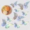 12Pcs/Set 3D Hollow Butterfly Wall Sticker Gold Silver Rose Wedding Decoration Living Room Home Decor Butterflies Decal Stickers KTY