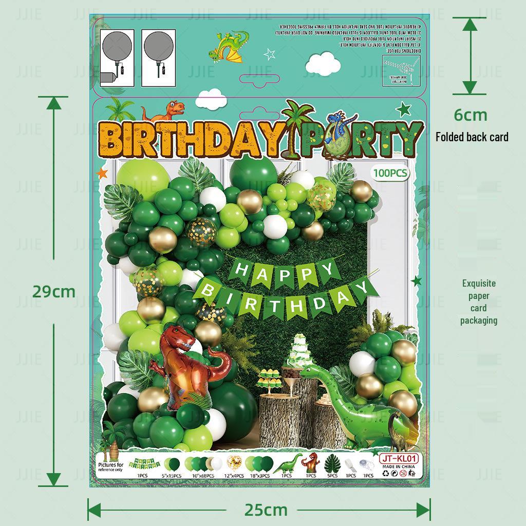 Украшение для сцены на день рождения динозавра для детей - Набор из воздушных шаров и для создания атмосферы вечеринки для мальчиков и девочек