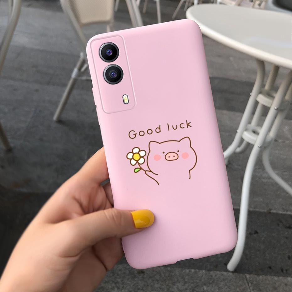 For Vivo Y53S 5G Case Vivo Y72 5G V2041 Phone Cover Silicone Cactus Soft Funda For Vivo Y52 Y 53s Y72 5G Sunflower TPU Bumper