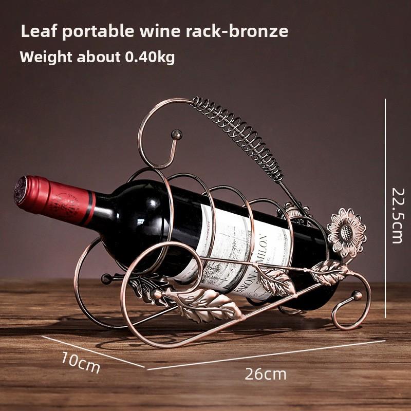 Кованое железо Подставка для красного вина Украшение Винный шкаф Украшение Европейский Креативный Диагональный Простой Подставка для бутылок красного вина Домашнее украшение Украшение