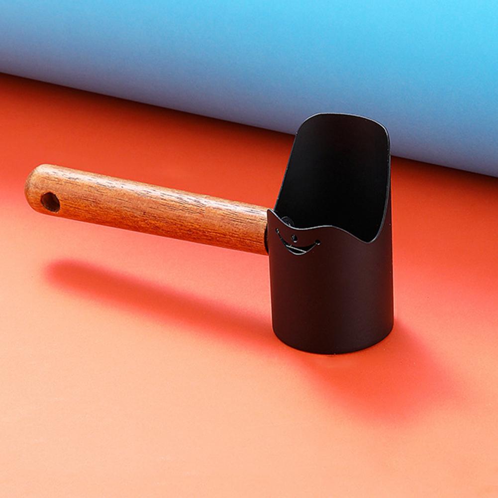 Capacity Cat Food Scoop Anti-slip Cat Food Scoop Stainless Steel Pet Food Shovel with Wooden Handle Multifunctional for Dog