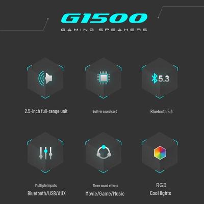 Игровые компьютерные колонки EDIFIER HECATE G1500 с Bluetooth и RGB-подсветкой, штепсель CN (адаптер в комплекте)