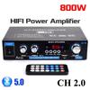 Авто-партнер 800 Вт Цифровые усилители 100-240 В / 12 В Мощность аудио для басов Bluetooth Усилитель Hifi FM Сабвуфер Динамики Автомобиль Лодка Караван