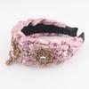 Baroque Rhinestone Crystal Headbands for Women Handmade Jewelry Girl Hair Accessories Embroidered Wide Headband Fashion Hairband