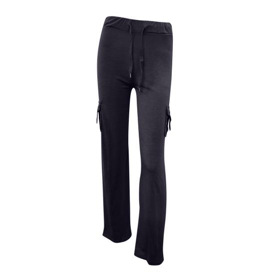 Женские брюки-карго, однотонные, с несколькими карманами, свободные, повседневные, спортивные штаны, однотонные, широкие