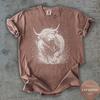 Comfort Colors® Highland Cow Shirt, Scottish Cattle Graphic Tee, Western Farm Animal T-Shirt, Cow Lover Gift, Vintage Heifer Tee