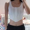 Новинка 2023 года, женская открытая майка без рукавов с квадратным вырезом, однобортная майка нестандартной формы