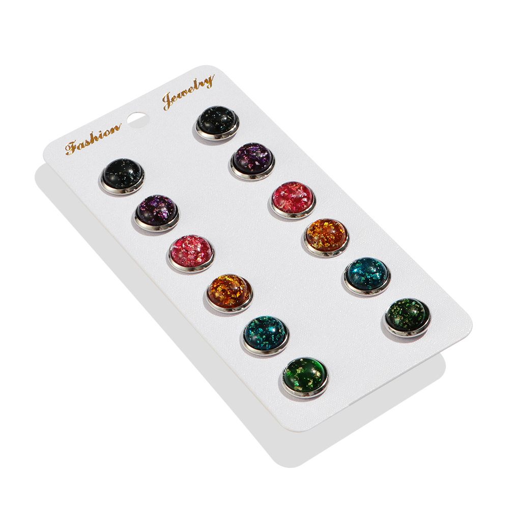 Fashion Natural Stone Crystal Amethyst Horse Eye Ear Stud Quartz Ear Stud Durzy Earrings Amber Opal