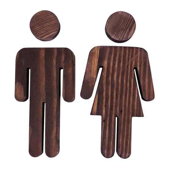 Деревянный знак для туалета, самоклеящаяся табличка на дверь туалета, настенный знак для ванной с горячими источниками для офисов, предприятий, ресторанов