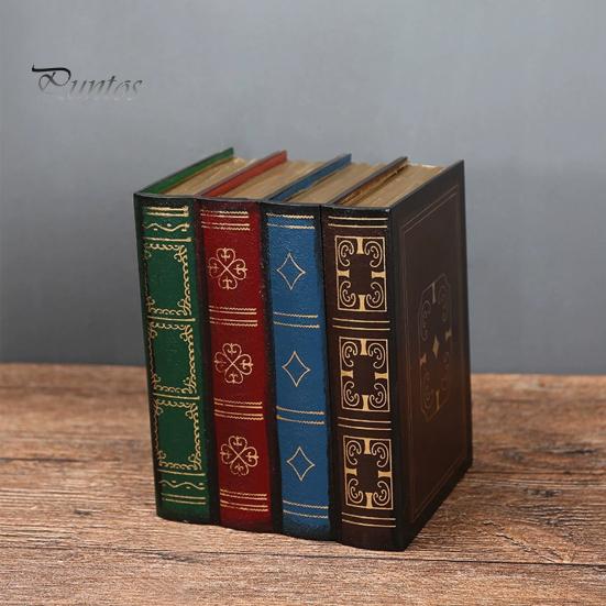 Декоративная коробка-хранилище в виде фальшивой книги, Украшения, Полая конструкция с откидной крышкой, Декоративная коробка в винтажном стиле в форме книги, для журнального столика, книжной полки