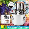 10L Distiller Moonshine Alcohol Stainless Copper DIY Home Water Wine Essential Oil Brewing Kit