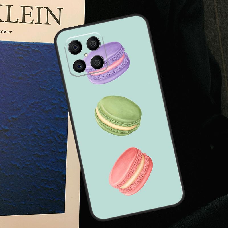 Macarons Cake Dessert Cute Case For Honor X8b X9b X9a X8a X8 X9 X9c 50 70 90 Lite Honor 200 Lite Magic 5 6 7 Pro Cover