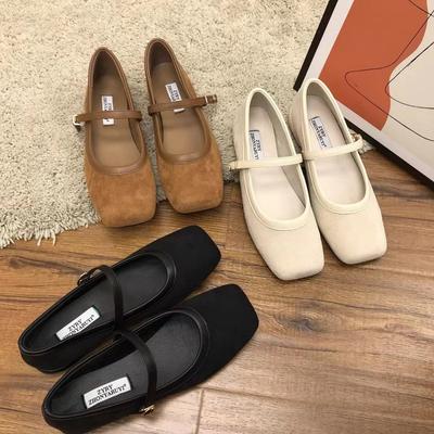 Мода Новый Стиль Женская Мода Бренд Плоская Подошва Мэри Джейн Женские Ретро Однолинейная Пряжка Красные Женские Лакированные Кожаные Балетки