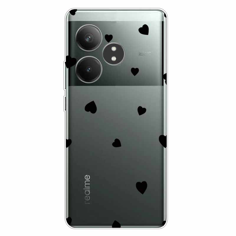 Чехол для Realme GT 6T Прозрачный ТПУ Милая Девушка Силиконовая Задняя Крышка Для Realme GT 6 Чехол GT6 RealmeGT6 Прозрачные Чехлы для Телефона Собака