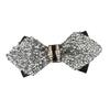 Yousheng Bow Tie Sparkling Rhinestones Inlaid Adjustable Tightness Formal Bow Tie Versatile Business Banquet Office Matching Decoration