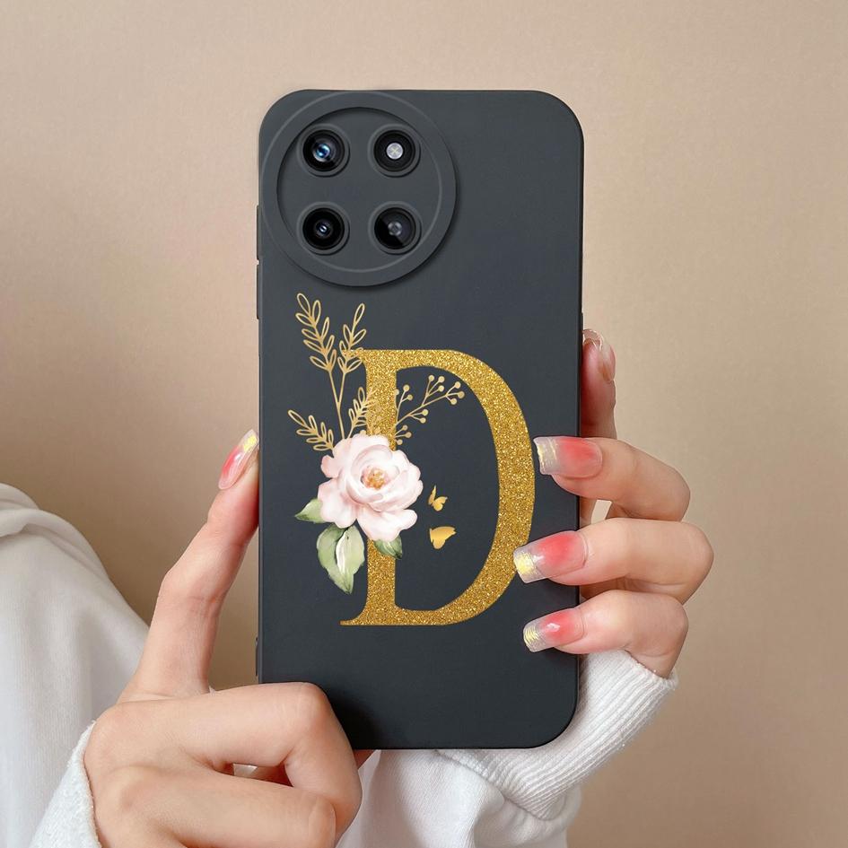 Для OPPO Realme Narzo 10A 20A 30A 50 Pro Q3 Pro Q3i чехол для телефона модный чехол с цветочными буквами матовый жидкий мягкий силиконовый защитный чехол для бампера Realme