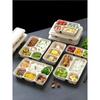 10Pcs Disposable Split Delivery Packaging Box Large Capacity Multi Grid Paper Lunch Boxs Environmentally Friendly Microwave Pulp