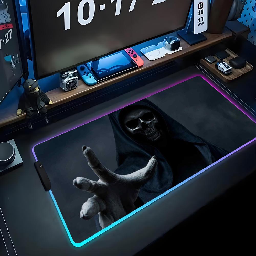 Коврик для мыши RGB Игровой коврик для мыши Большой светодиодный коврик Настольный коврик для ПК Светящийся коврик для мыши Большие коврики для клавиатуры Настольный ковер С