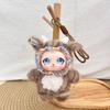 Fluffy Plush Cute Curly Rabbit Plush Charm Soft Vinyl Face Bunny Doll Pendant  Gift for Friends