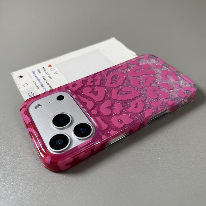 Модный ретро чехол с блестками и леопардовым принтом для iPhone 17 Pro Max Air 13 14 15 16, глянцевый, яркий, блестящий, с золотой фольгой, чехол для телефона