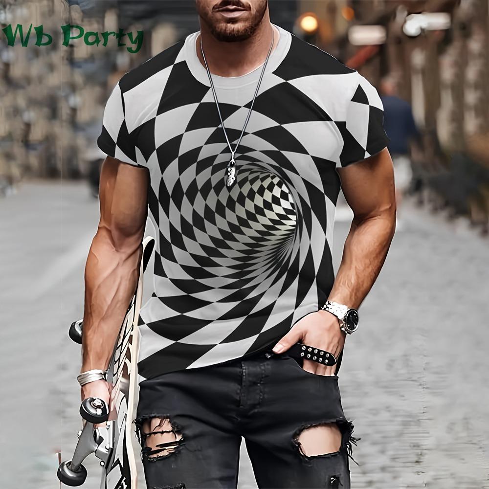 3D Pattern Printed Men's Designer Clothing Men's Summer T-shirt Men's Short Sleeve T-shirt Abstract T-shirt Pattern T-shirt