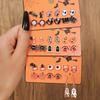 Colored small animal penguin stud earrings 10 pairs combination, cartoon unicorn sheep earrings animal stud earrings