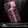 rendy Pink Corset Lace phone case mobile phones for iphone 17 pro max cover Glass for iPhone 17 16 15 14 13 12 11pm Pro Plus